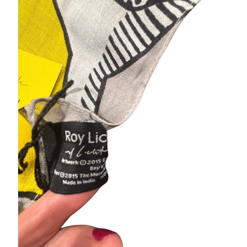 MoMA Roy Lichtenstein Scarf Green Street Mural Scarf - Picture 8 of 15